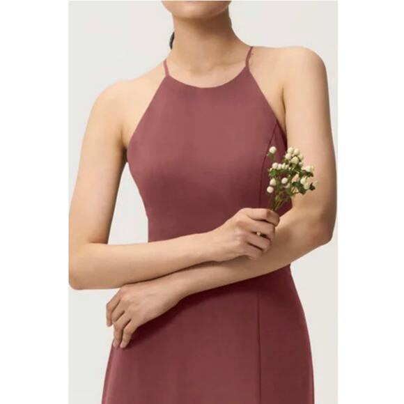 BHLDN Jenny Yoo Collection Kayla Dress Bridesmaids Maxi Gown Cinnamon Rose - Picture 3 of 15